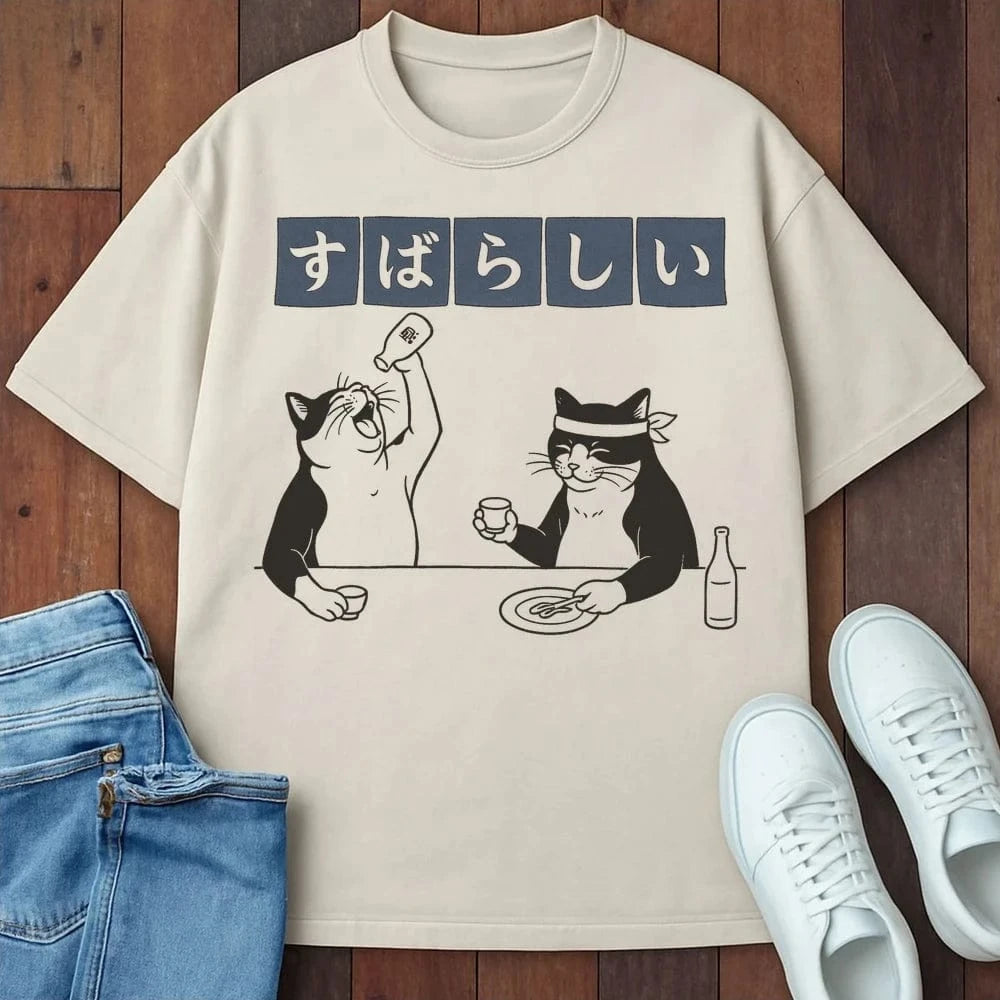 Subarashii T-Shirt  – Softest Cat Tee on Earth Ivory / S 29103966975197466851 T-Shirt