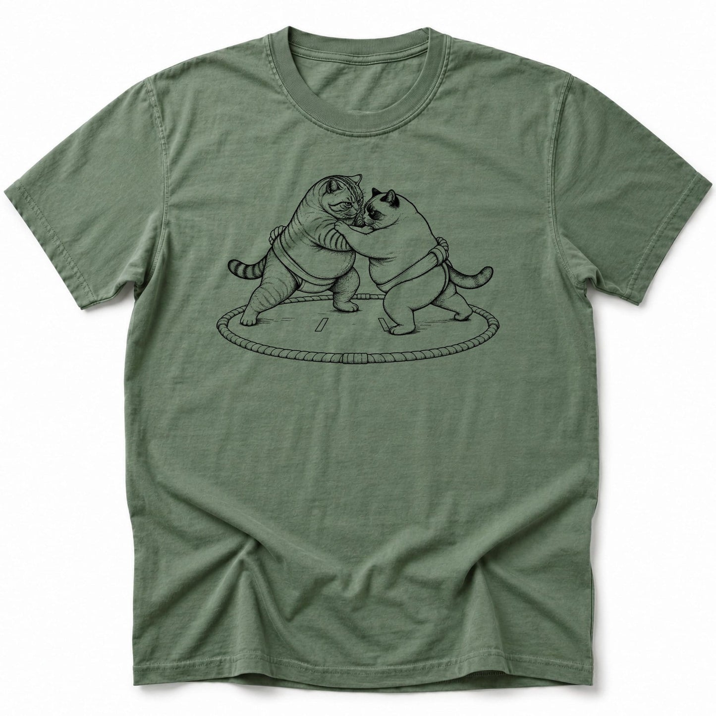 Sumo Fighters T-Shirt Moss / S 19706057805040685974 T-Shirt