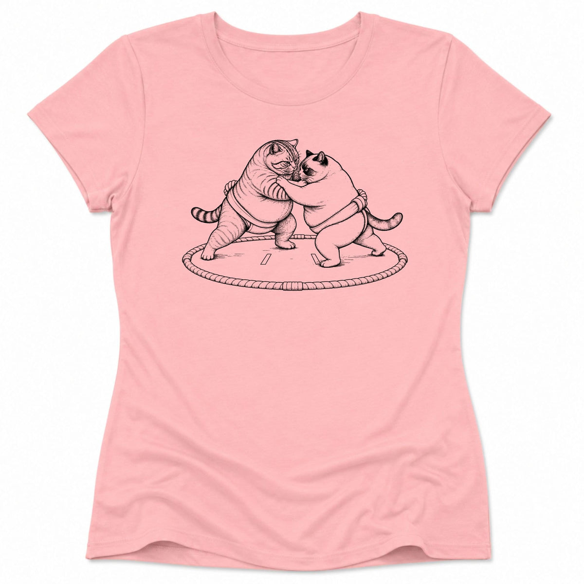 Sumo Fighters Womens Tee Pink / S 83371197965132822178 T-Shirt