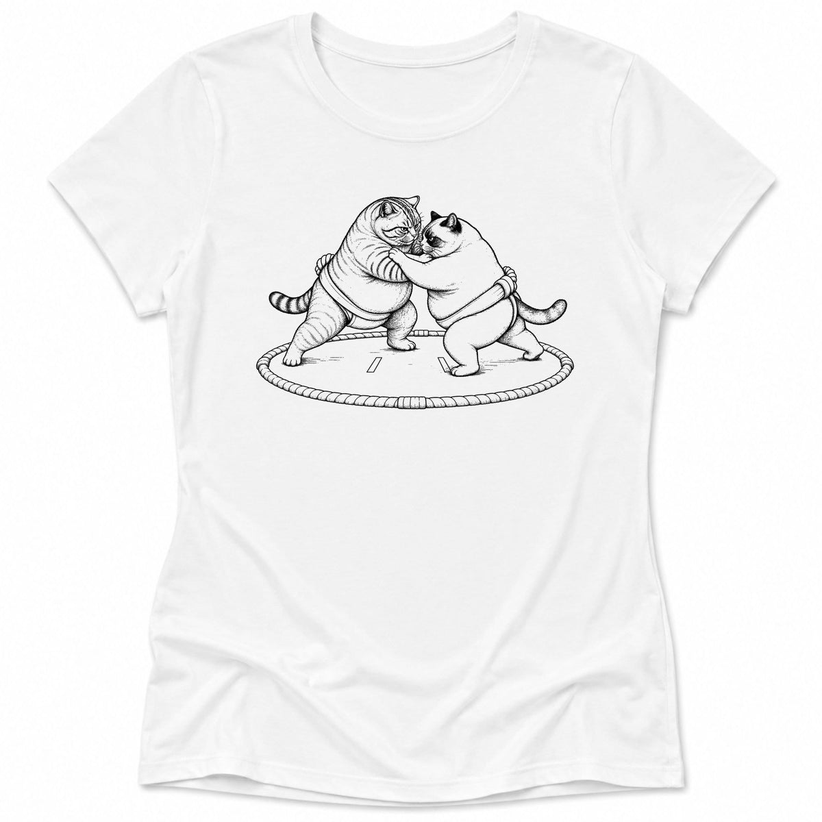Sumo Fighters Womens Tee White / S 27863298669083959556 T-Shirt