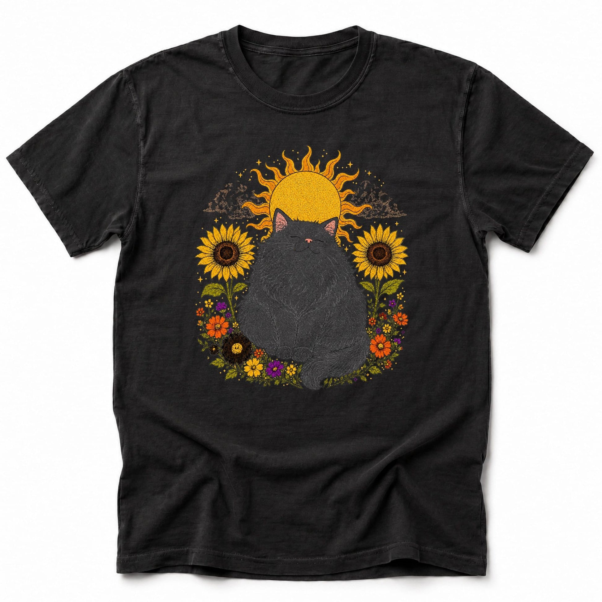 Sunny Neko T-Shirt Black / S 21458424581059356957 T-Shirt