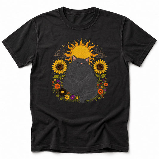 Sunny Neko T-Shirt Black / S 21458424581059356957 T-Shirt