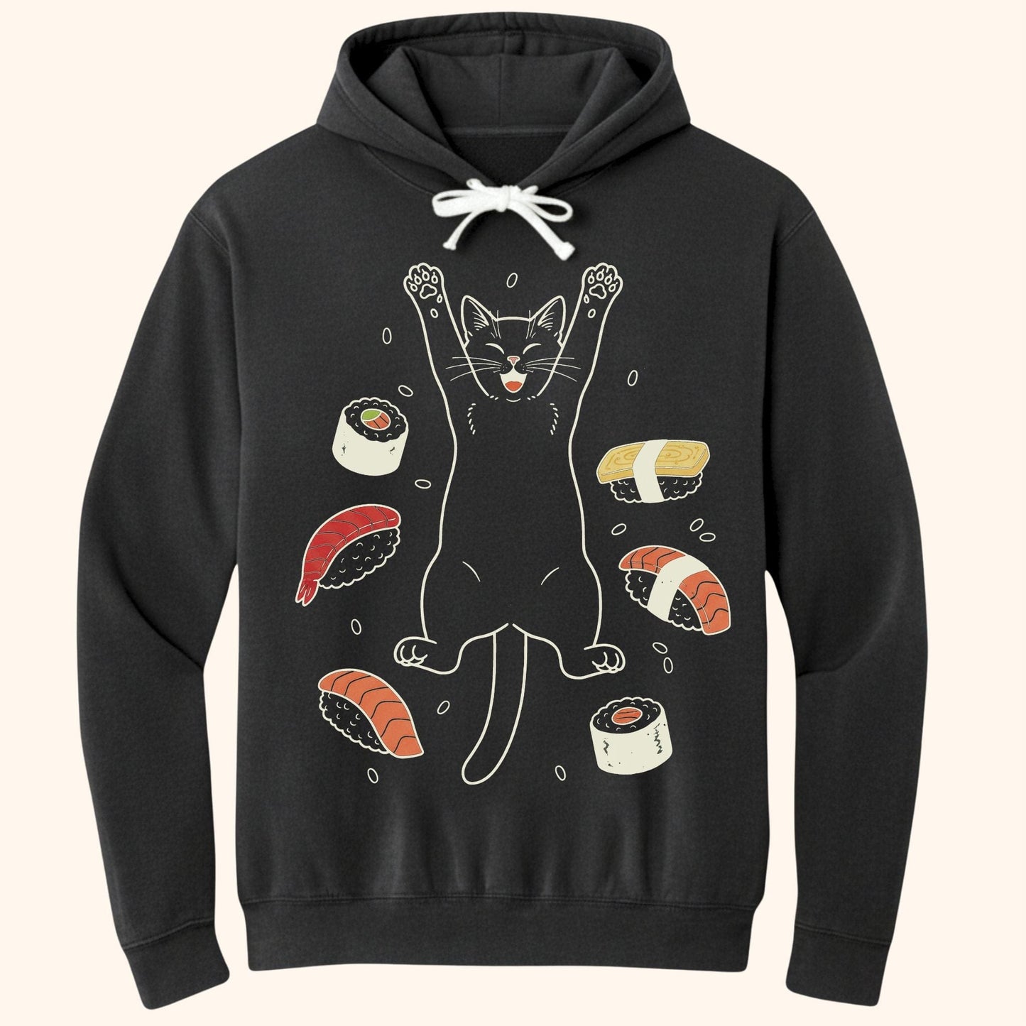 Sushi Day Joy Hoodie Black / S 29081975959251578429 Hoodie