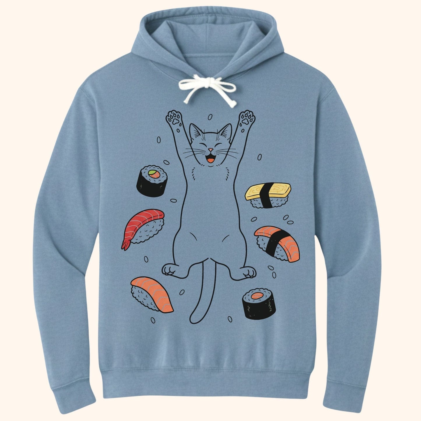 Sushi Day Joy Hoodie Blue Jean / S 24428672681219465309 Hoodie
