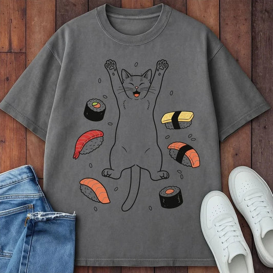 Sushi Day Joy T-Shirt Grey / S 20351940945707682413 T-Shirt