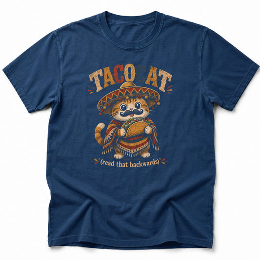 Taco Cat T-Shirt Navy / S 65413198639771767964 T-Shirt