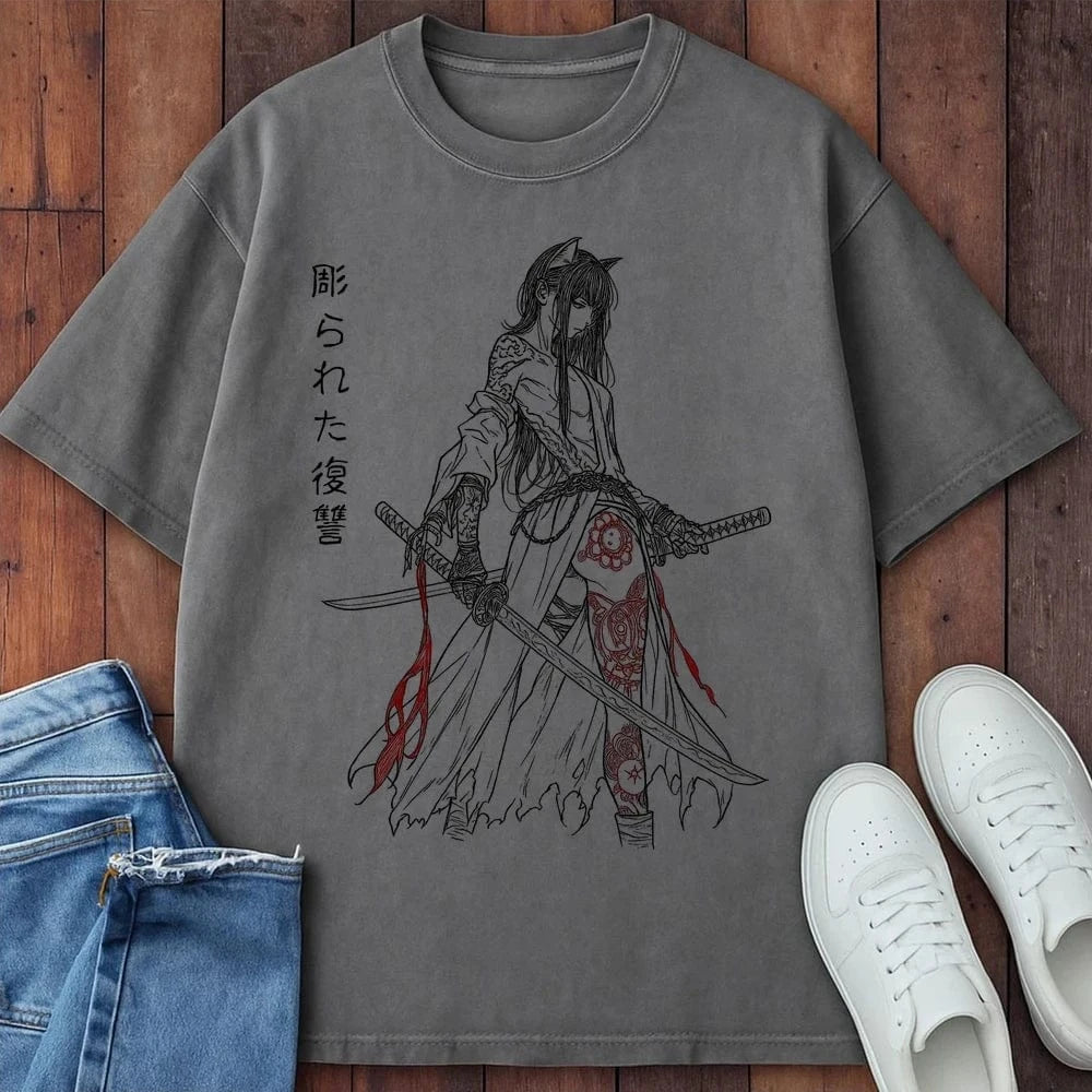 Tatooed Vengeance T-Shirt Grey / S 17131045042470343462 T-Shirt