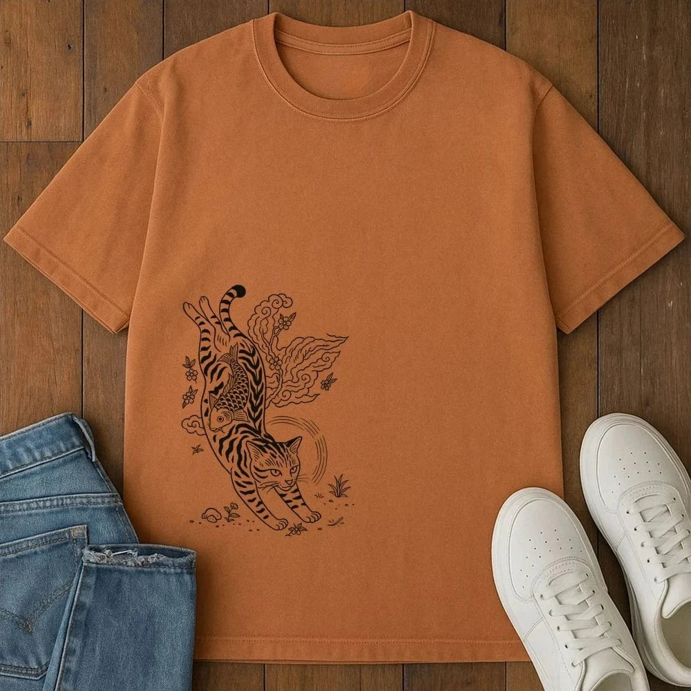 Tattooed Tiger Tabby T-Shirt Yam / S 29632120980884576010 T-Shirt