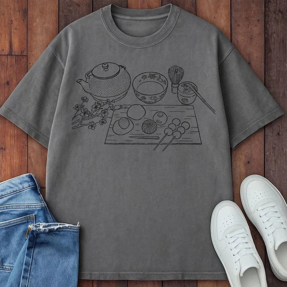 Tea Ceremony T-Shirt Grey / S 12577605163200477093 T-Shirt