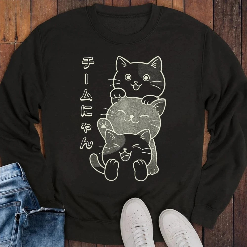 Team Nyan Sweatshirt S / Black 12500715811983374768 Sweatshirt