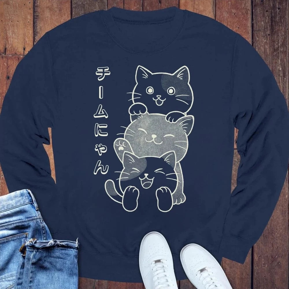 Team Nyan Sweatshirt S / Navy 19446368240566363485 Sweatshirt