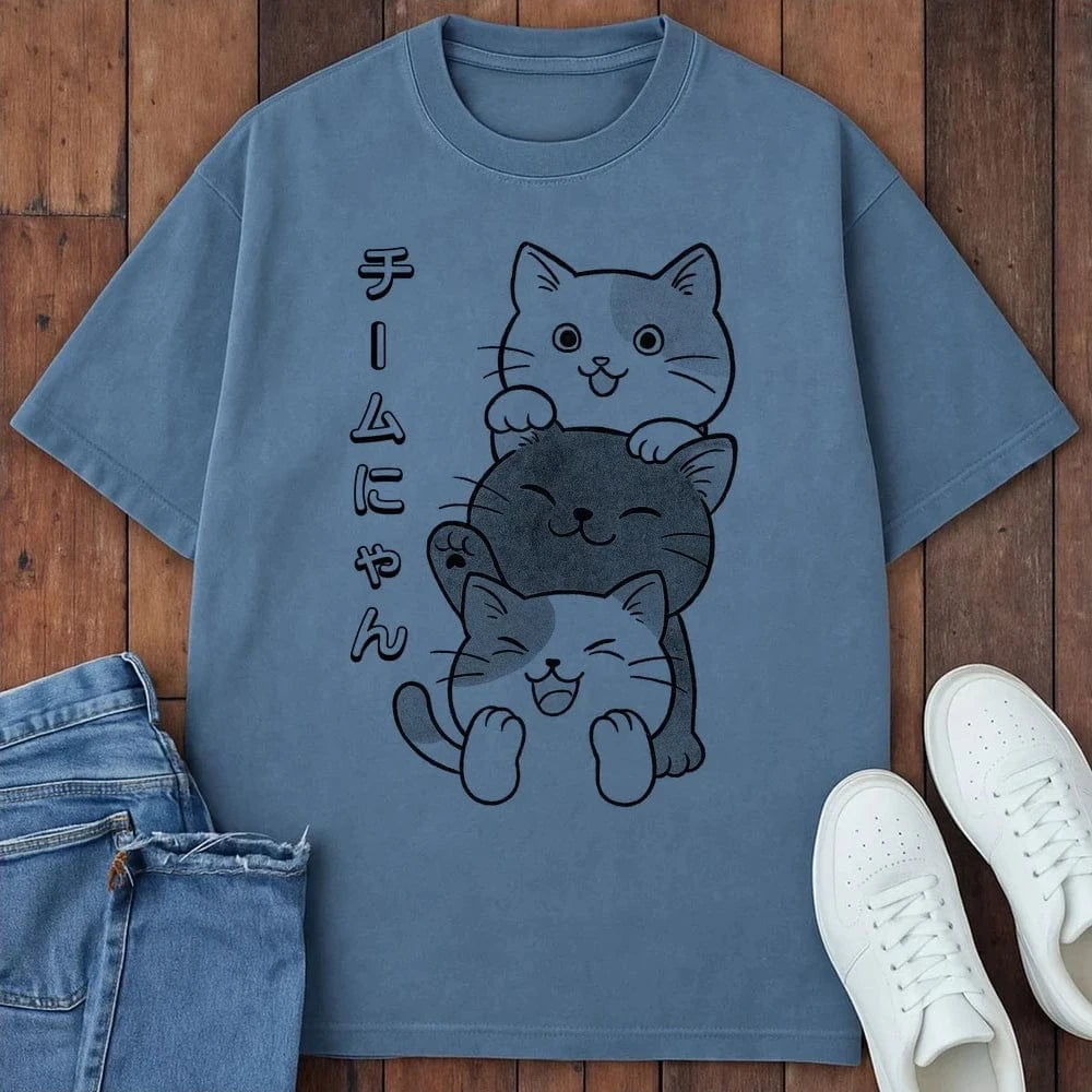 Team Nyan T-Shirt Blue Jean / S 17045915844076948673 T-Shirt