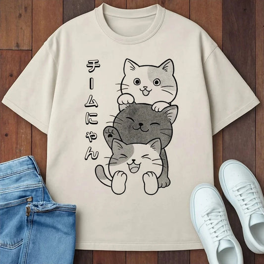 Team Nyan T-Shirt Ivory / S 96373097650640177268 T-Shirt