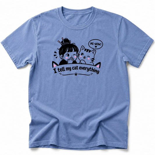 Tell My Cat T-Shirt Blue Jean / S 13712679378122365867 T-Shirt