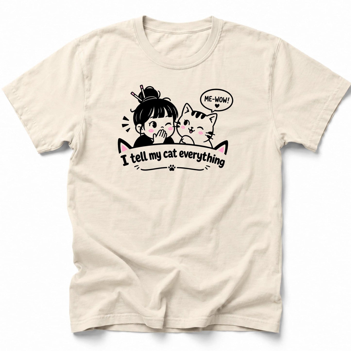 Tell My Cat T-Shirt Ivory / S 28112205540512477545 T-Shirt