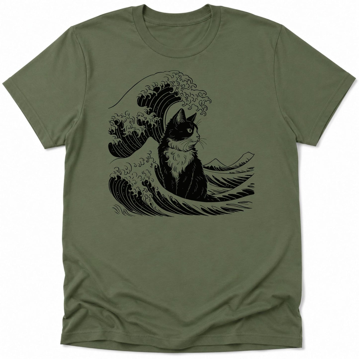 The Great Cat Wave Everyday Softstyle Tee Military Green / S 22469998320070148762 T-Shirt