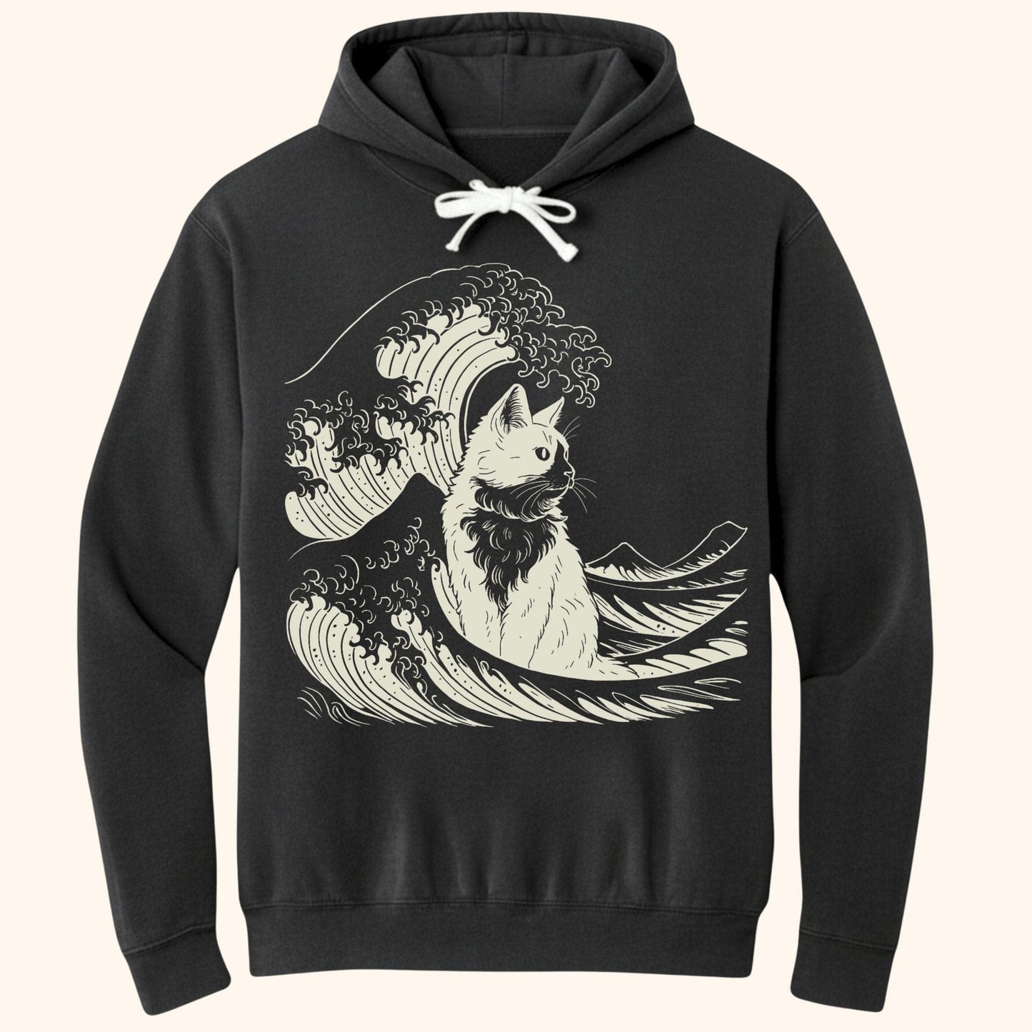 The Great Cat Wave Hoodie Black / S 23515110430236993960 Hoodie