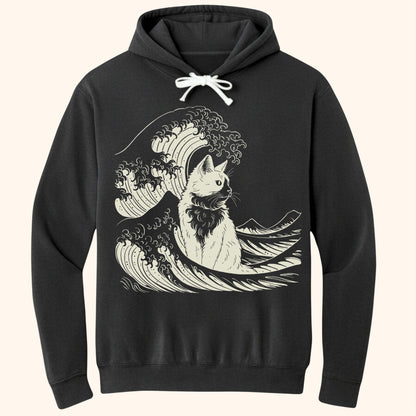 The Great Cat Wave Hoodie Black / S 23515110430236993960 Hoodie