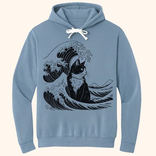 The Great Cat Wave Hoodie Blue Jean / S 24475134503295273214 Hoodie