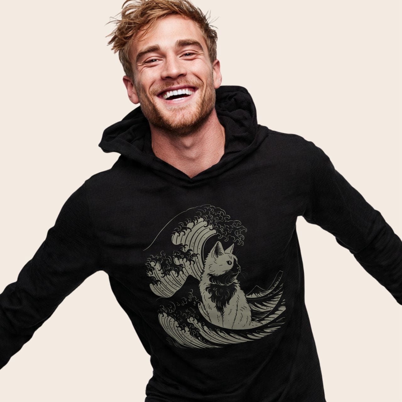 The Great Cat Wave Hoodie Hoodie