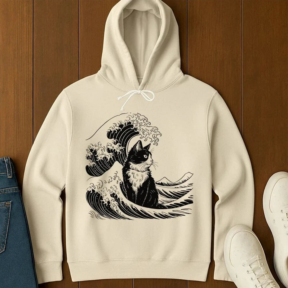 The Great Cat Wave Hoodie Ivory / S 12921889154739480886 Hoodie