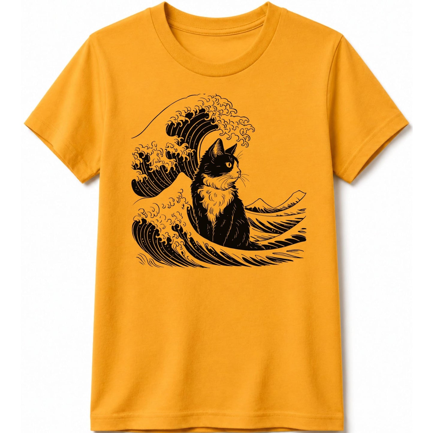 The Great Cat Wave Kids Tee Gold / S 18129922145191649888 Kids clothes