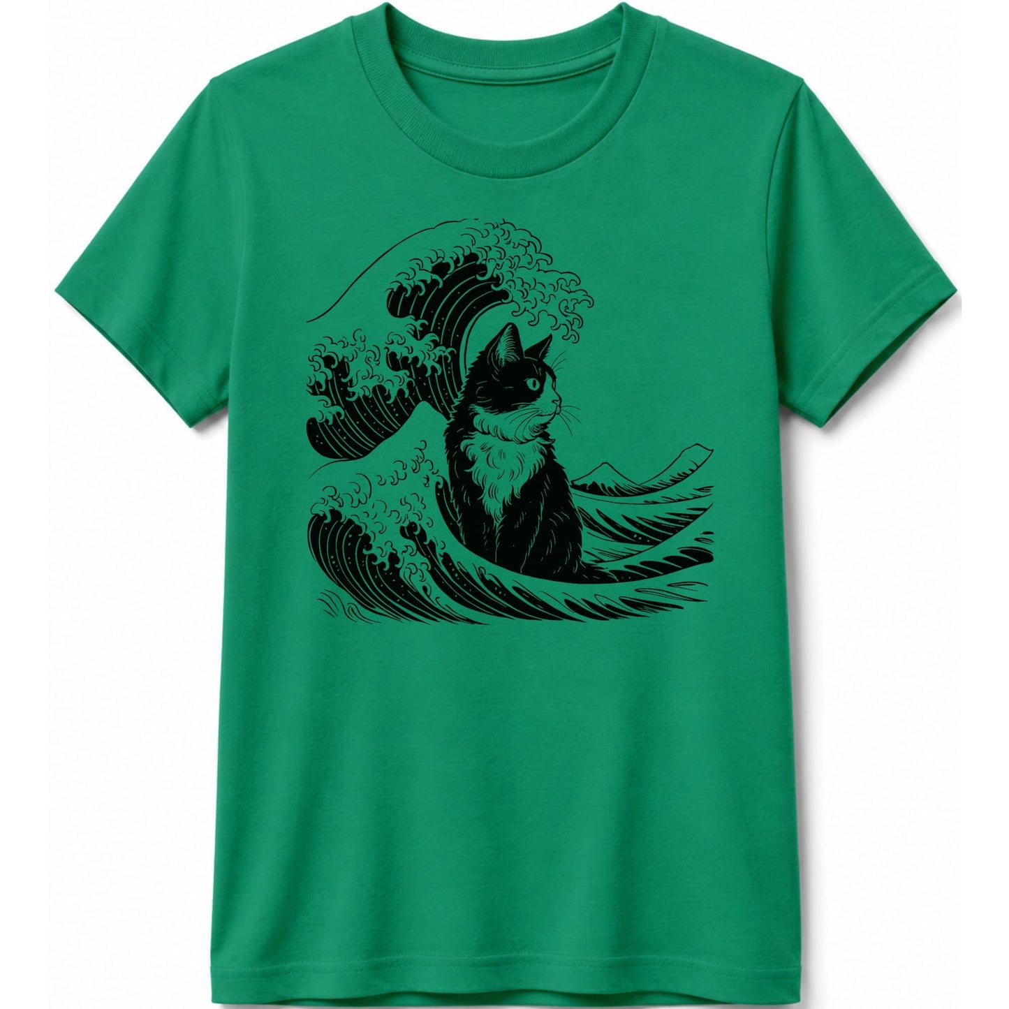 The Great Cat Wave Kids Tee Kelly / S 34542349089592084574 Kids clothes