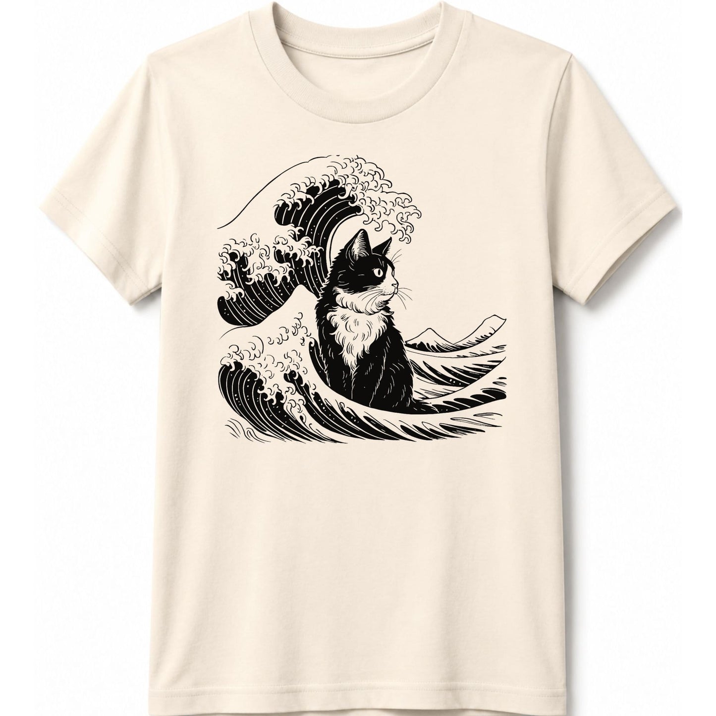 The Great Cat Wave Kids Tee Natural / S 23319716706601049781 Kids clothes