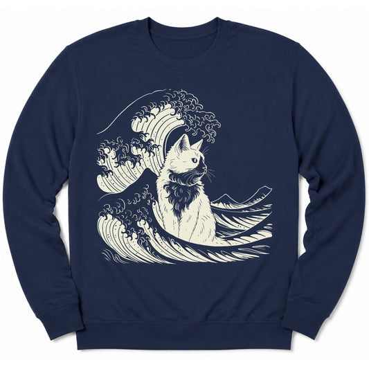 The Great Cat Wave Sweatshirt Navy / S 26924696459531772468 Sweatshirt