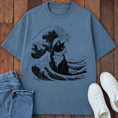 The Great Cat Wave T-Shirt  – Softest Cat Tee on Earth Blue Jean / S 22713737610904379758 T-Shirt