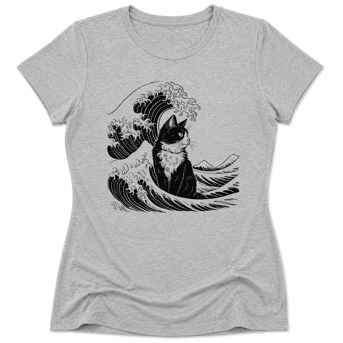 The Great Cat Wave Womens Tee Athletic Heather / S 24414657054998822891 T-Shirt