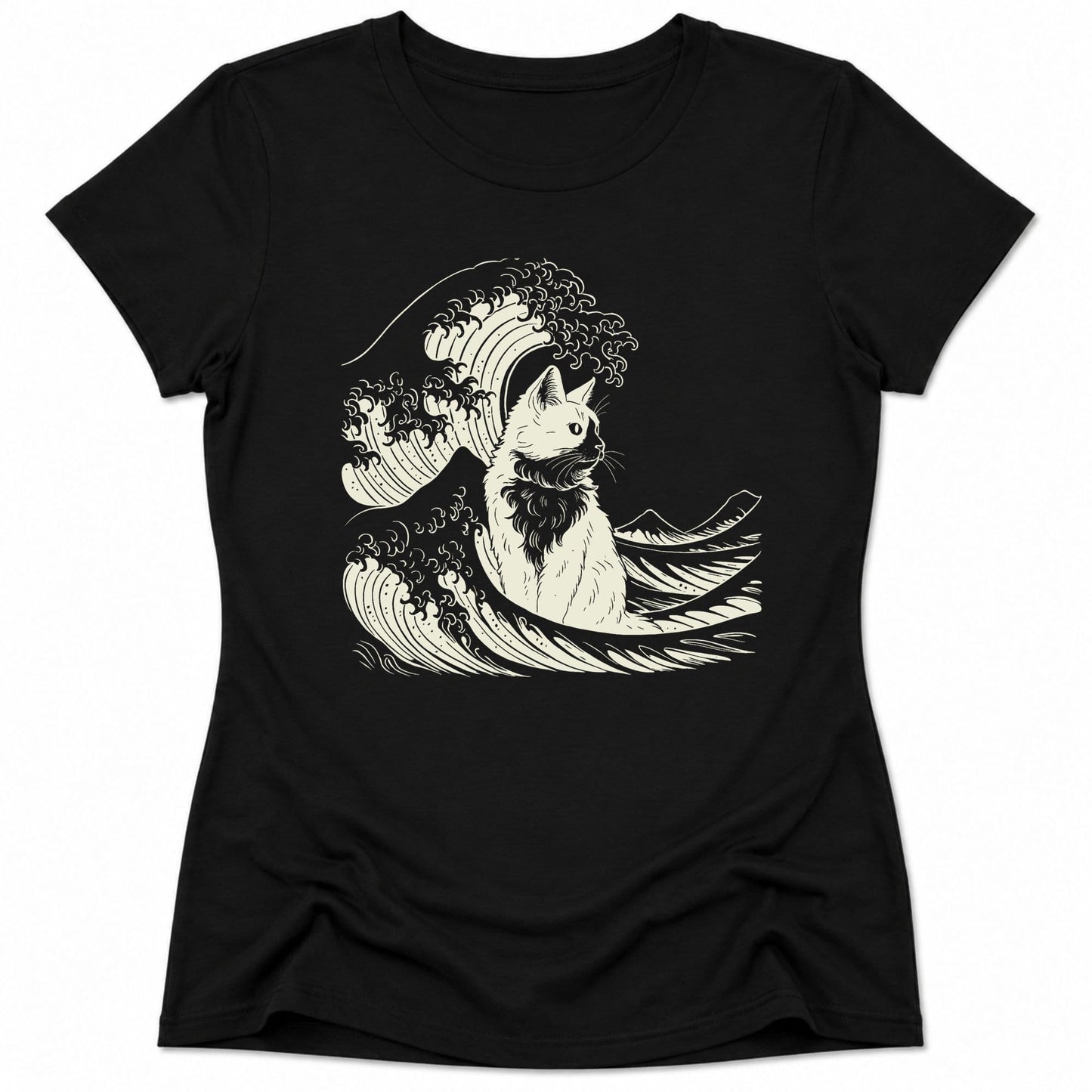 The Great Cat Wave Womens Tee Black / S 11268660246274451272 T-Shirt