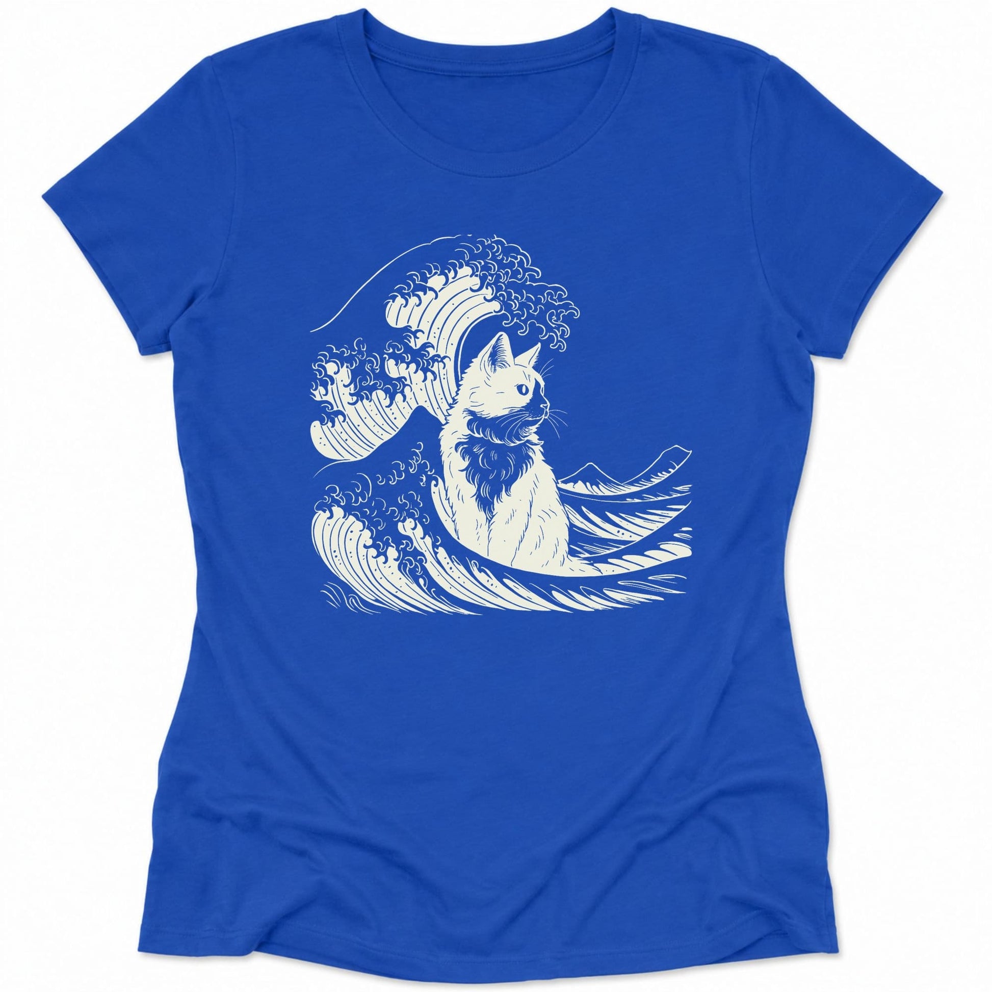 The Great Cat Wave Womens Tee True Royal / S 16033868864858687661 T-Shirt