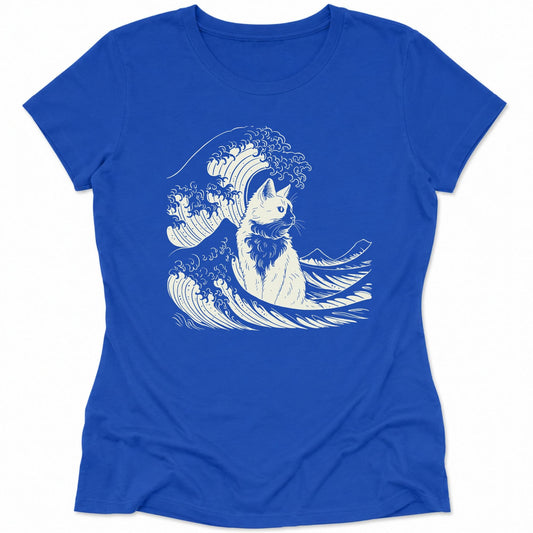 The Great Cat Wave Womens Tee True Royal / S 16033868864858687661 T-Shirt