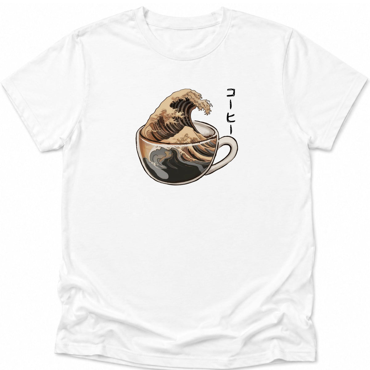 The Great Wave Of Coffee Everyday Softstyle Tee White / S 21101589843428731797 T-Shirt