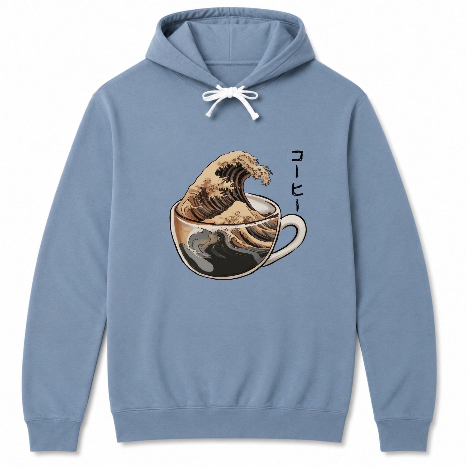 The Great Wave Of Coffee Hoodie S / Blue Jean 84423664282842154273 Hoodie