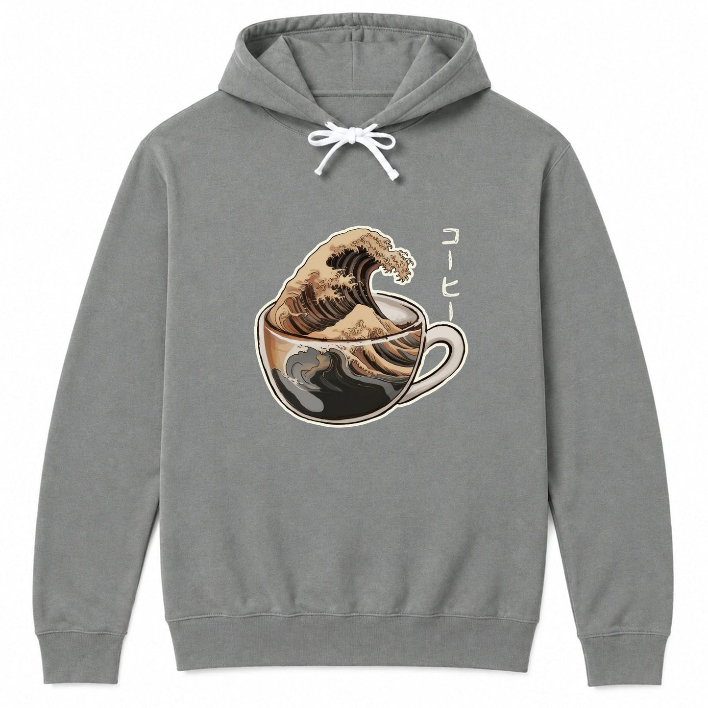 The Great Wave Of Coffee Hoodie S / Grey 12445532029053538132 Hoodie