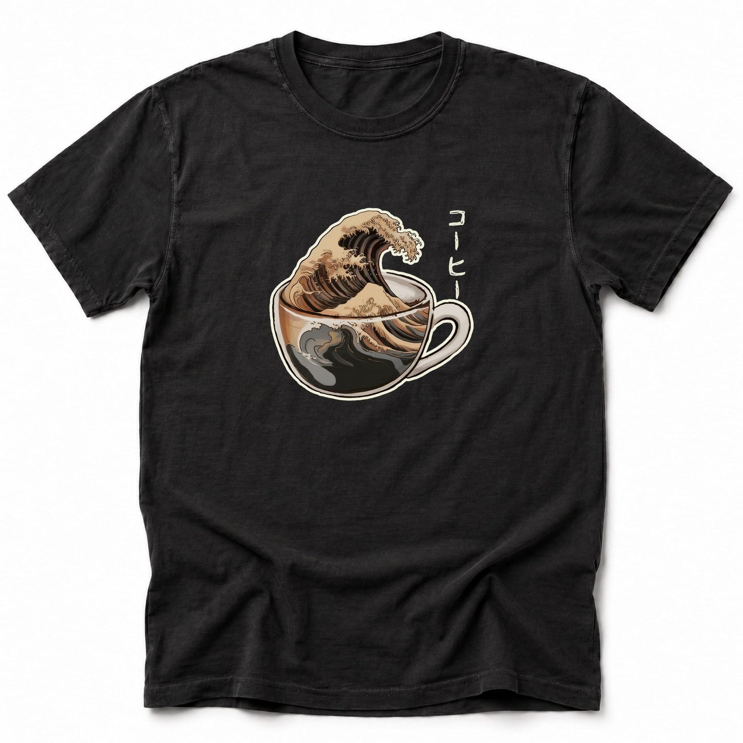 The Great Wave Of Coffee T-Shirt Black / S 18073932308742437232 T-Shirt