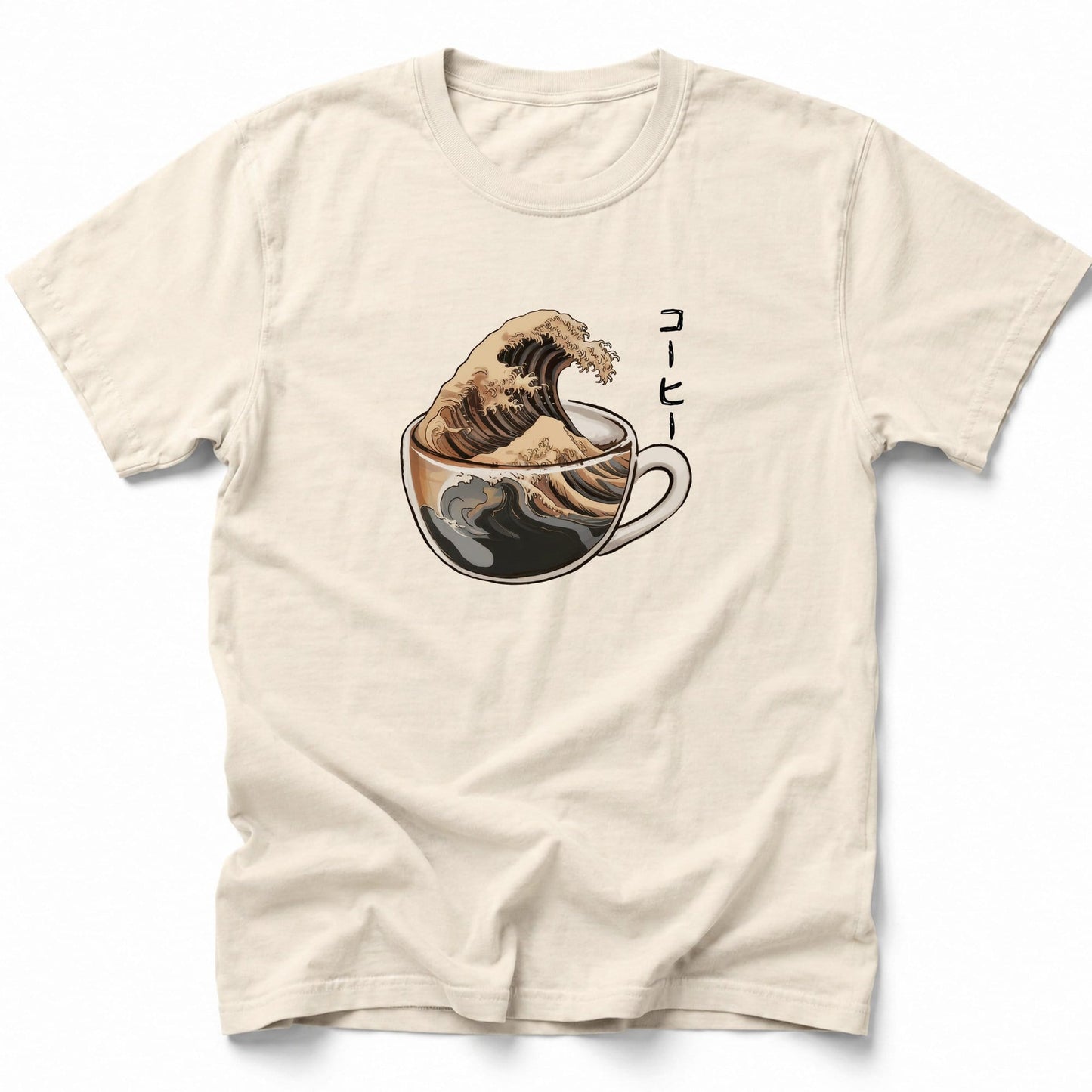 The Great Wave Of Coffee T-Shirt Ivory / S 25563264673867062343 T-Shirt