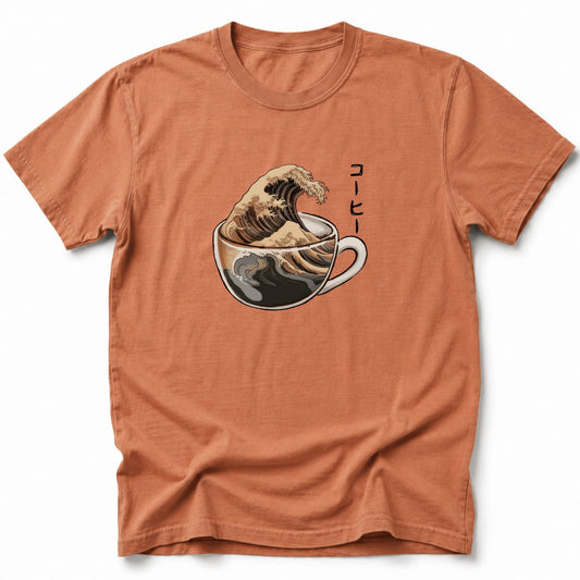 The Great Wave Of Coffee T-Shirt Yam / S 32805228177194664338 T-Shirt