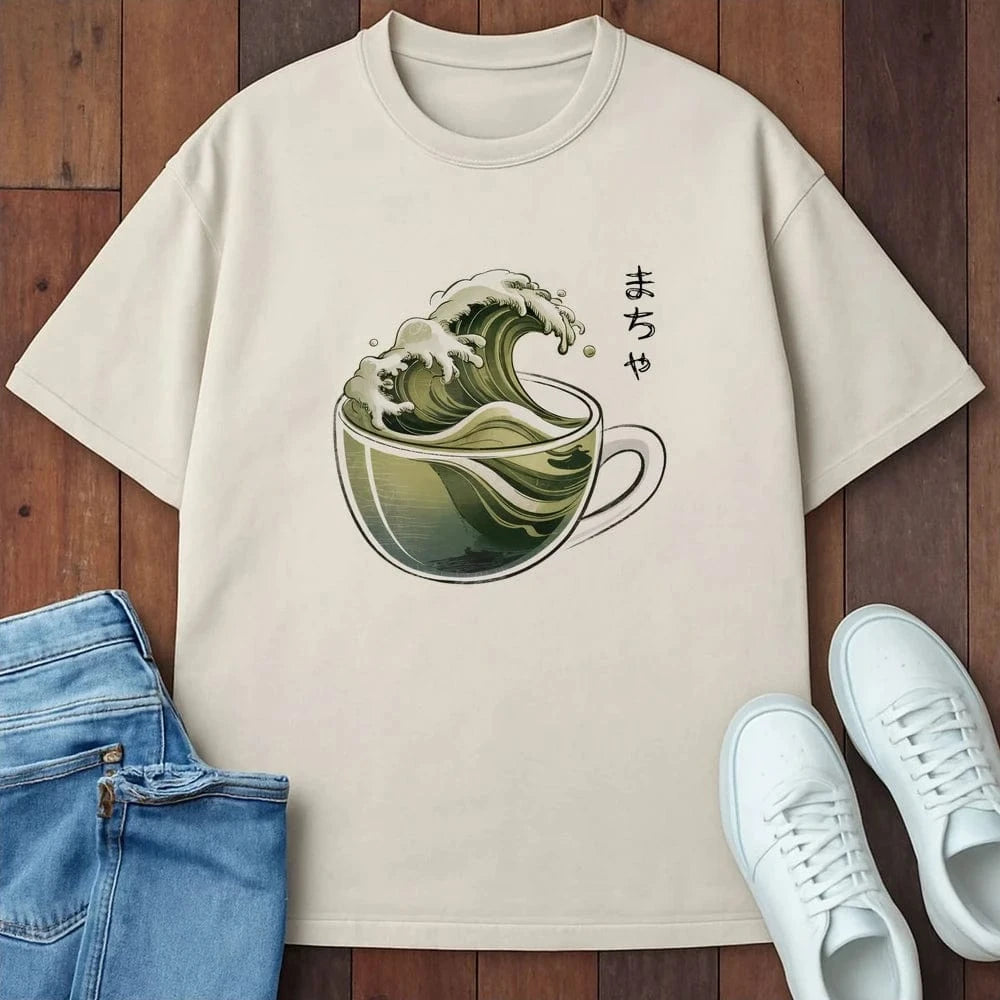 The Great Wave Of Macha T-Shirt Ivory / S 22638586674264508799 T-Shirt