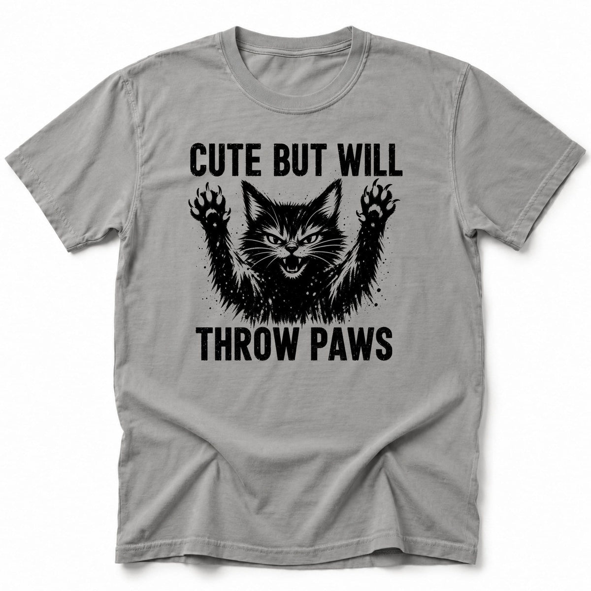 Throw Paws T-Shirt Grey / S 16045651955207982719 T-Shirt