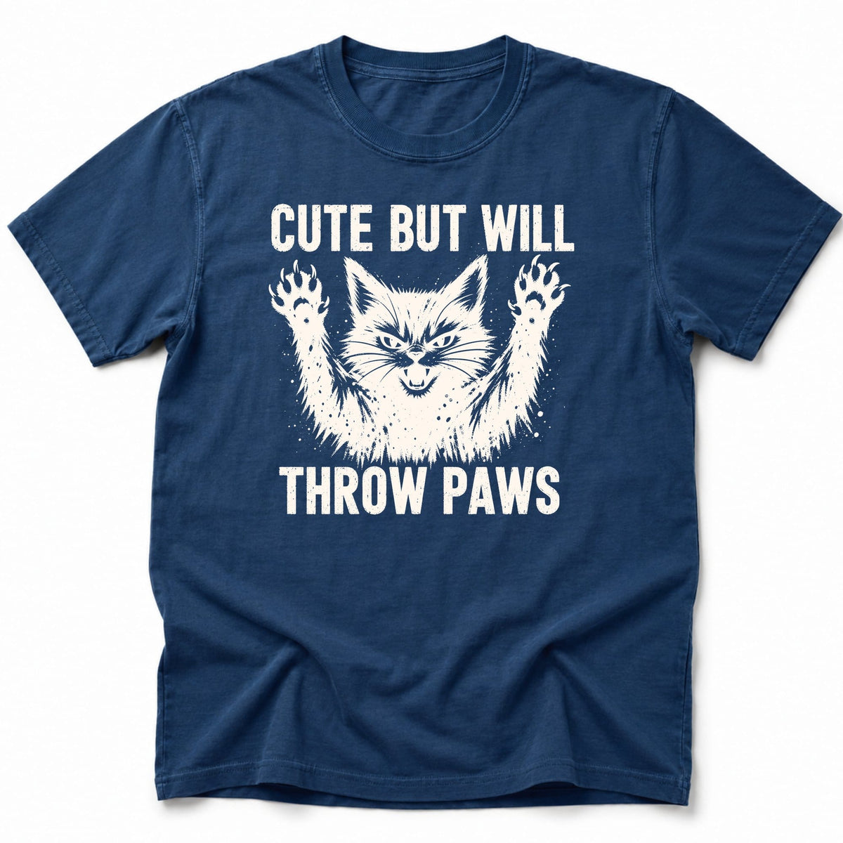 Throw Paws T-Shirt Navy / S 73400287826173748649 T-Shirt