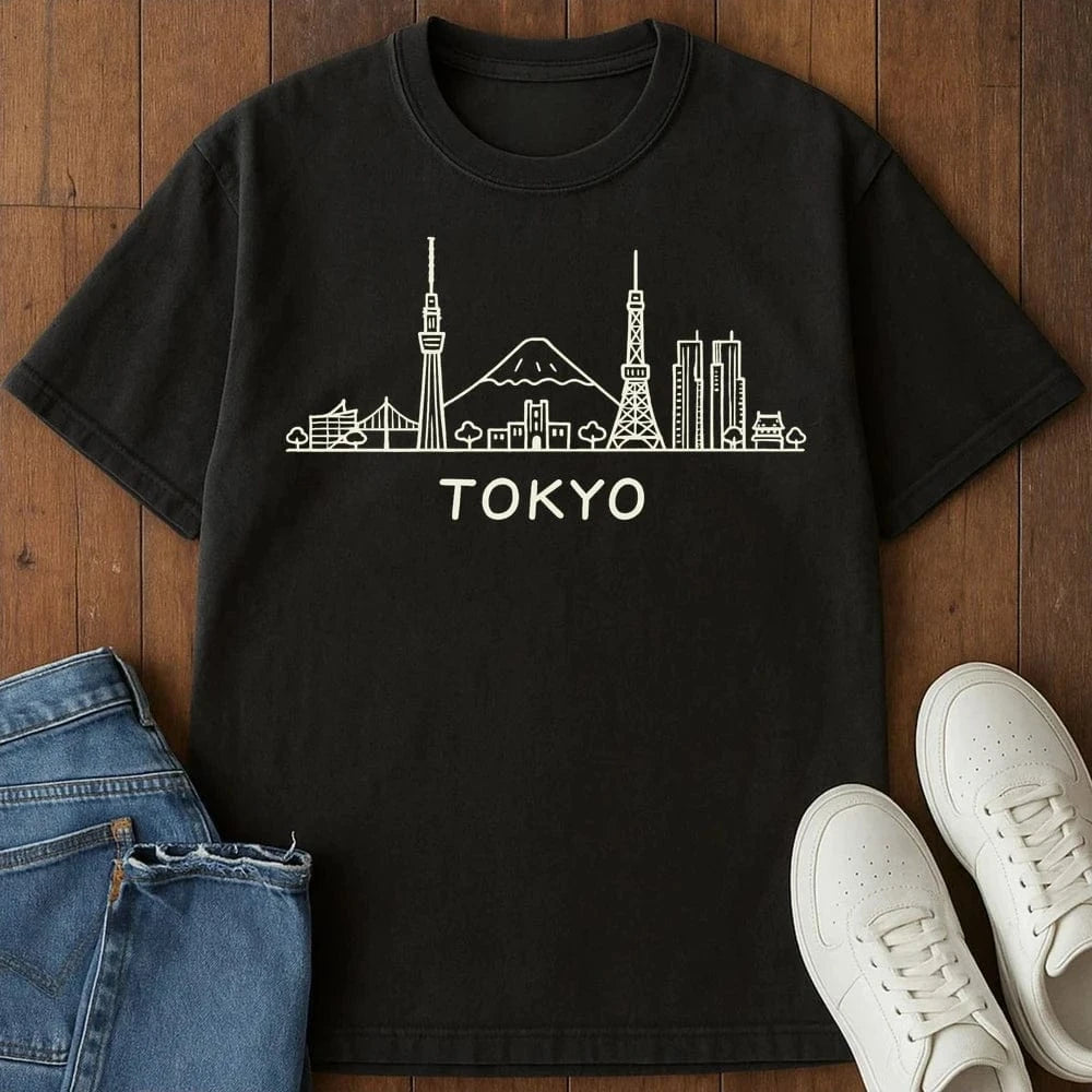 Tokyo Skyline T-Shirt Black / S 30753149380965887468 T-Shirt