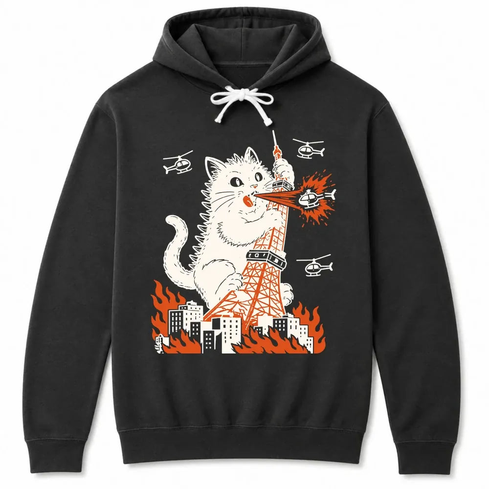Tokyo Tower Hazard Hoodie Black / S 67442256378482265318 Hoodie