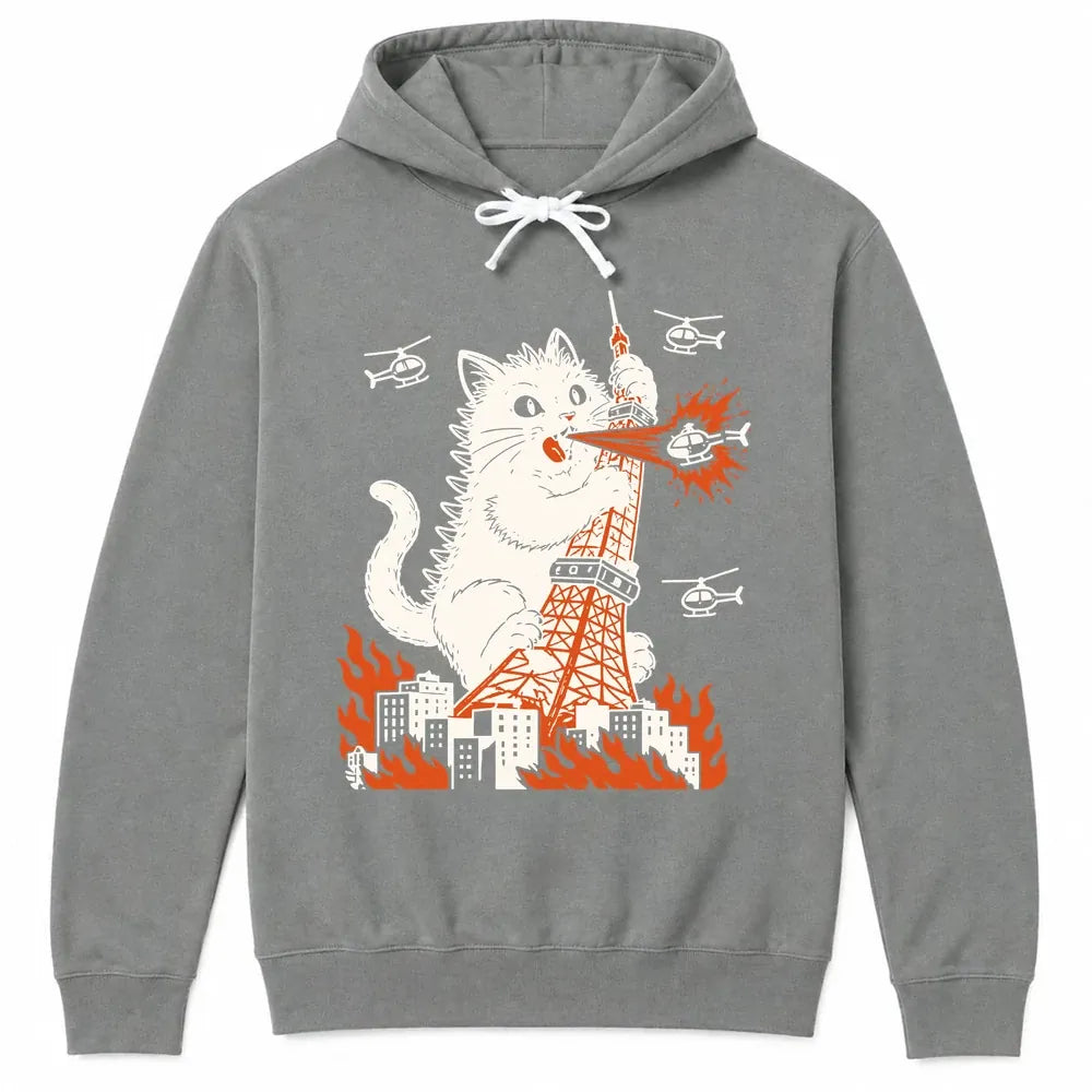Tokyo Tower Hazard Hoodie Grey / S 13564355704119002977 Hoodie
