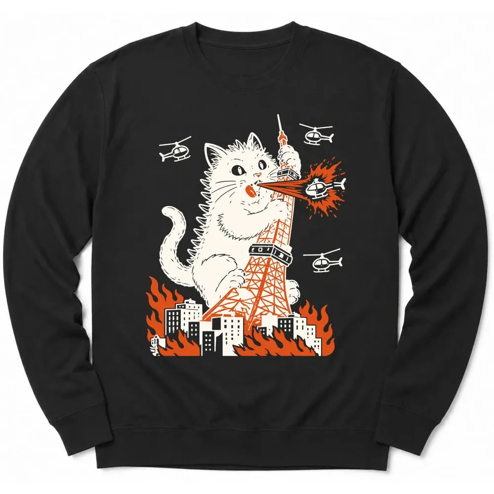 Tokyo Tower Hazard Sweatshirt Black / S 11600452266097908668 Sweatshirt