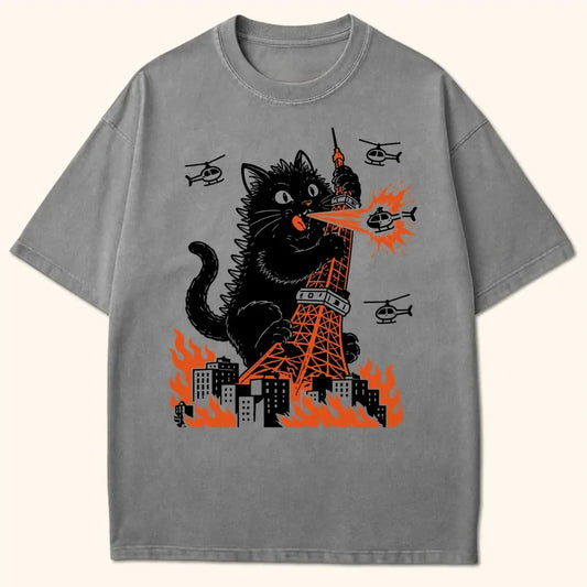Tokyo Tower Hazard T-Shirt Grey / S 18252244534059886944 T-Shirt