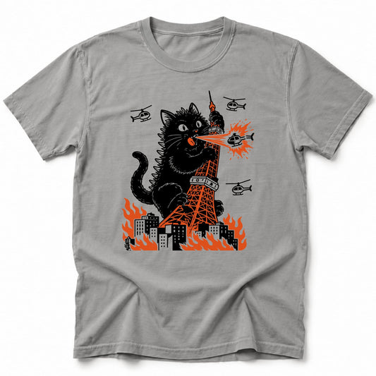 Tokyo Tower Hazard T-Shirt Grey / S 18252244534059886944 T-Shirt