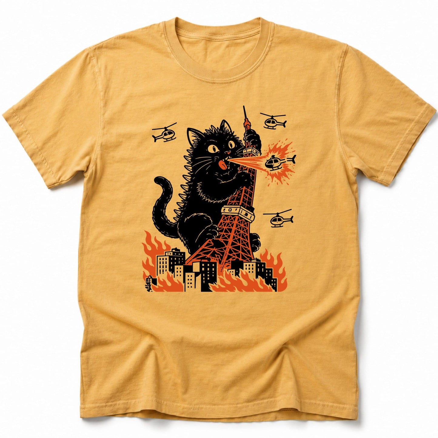 Tokyo Tower Hazard T-Shirt Mustard / S 41036568388090938451 T-Shirt